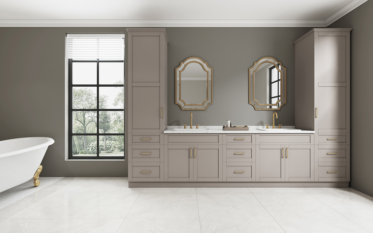 Sino-Maple Shaker Double basin Bathroom Closet